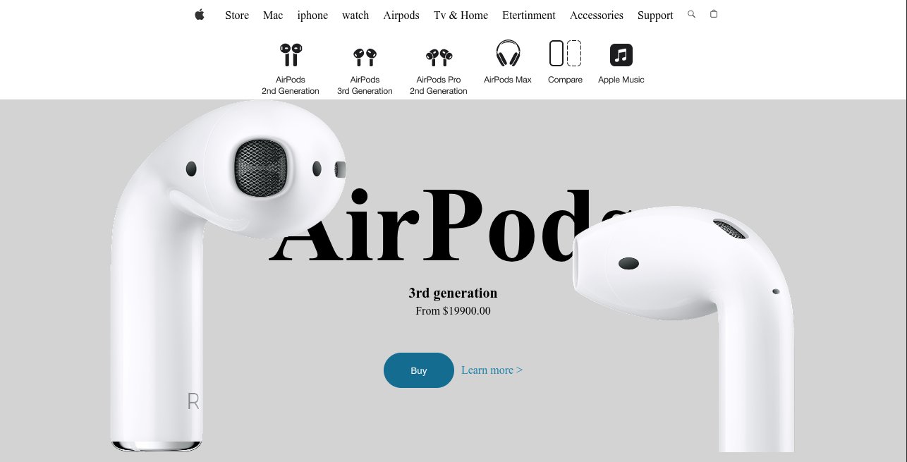 AirPods product page clone