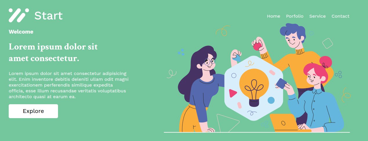 Start agency landing page with an illustrated hero